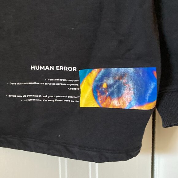 Zara 2001 Space Odyssey Human Error black hoodie men's medium nice - Picture 4 of 5